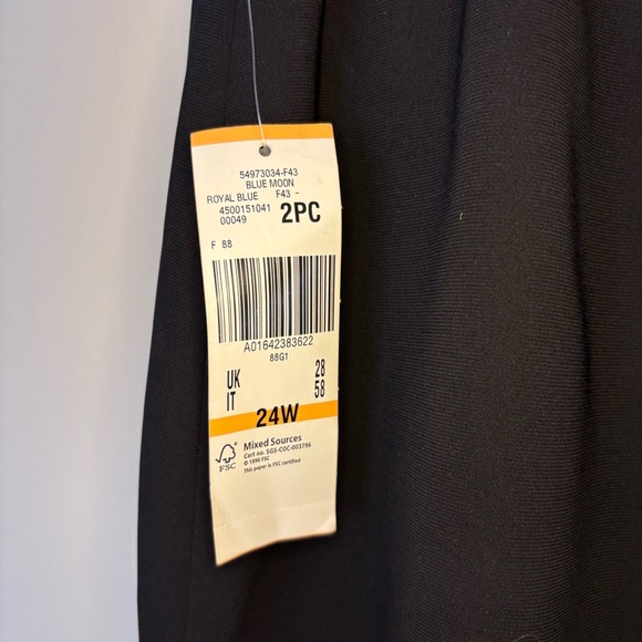 NWT Women’s Black Kasper Stretch Crepe Skirt Size 26W - Picture 7 of 9